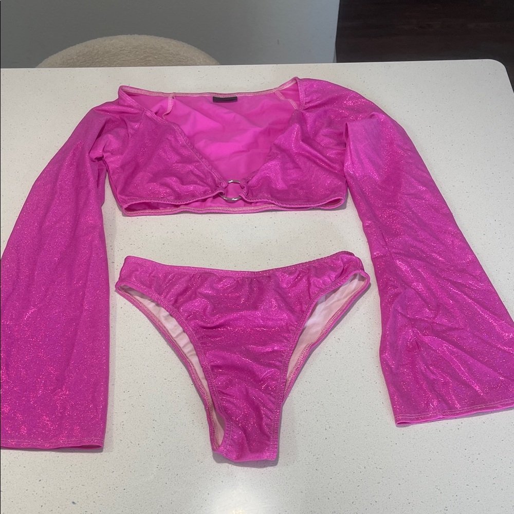 Festy Boo pink holographic rave set